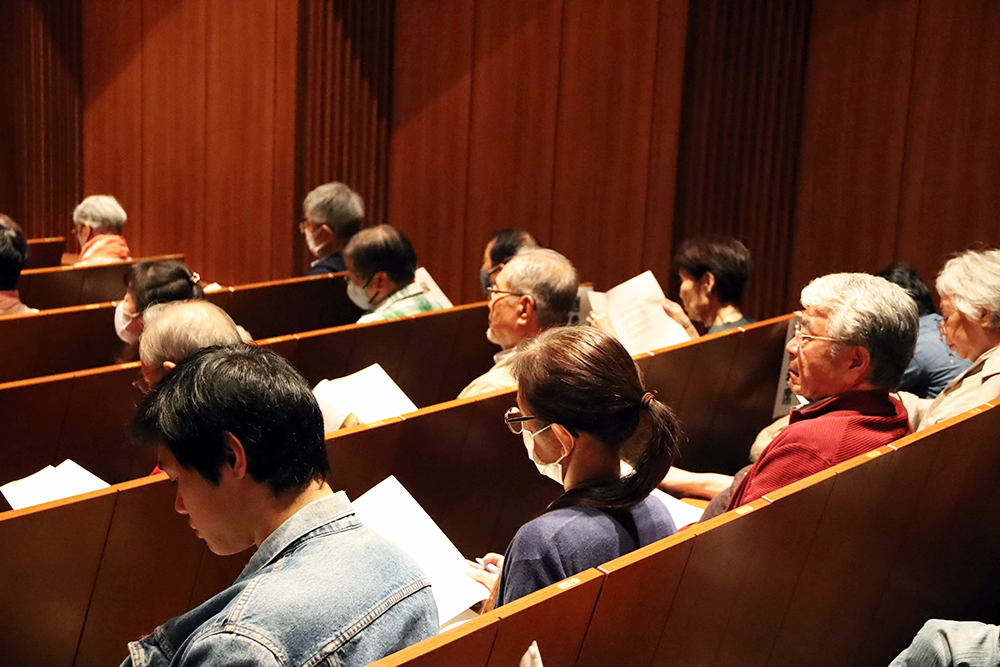 来場者の写真