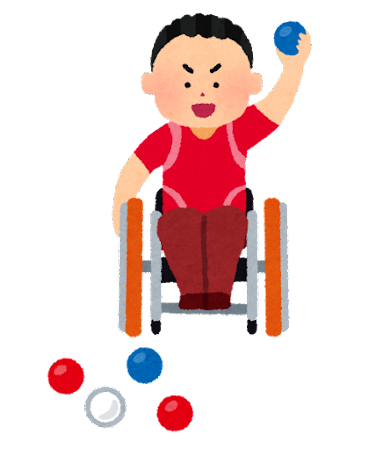 ボッチャを行っているイラスト