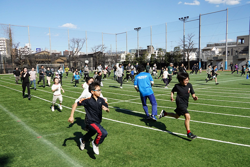 実際に走って練習している写真