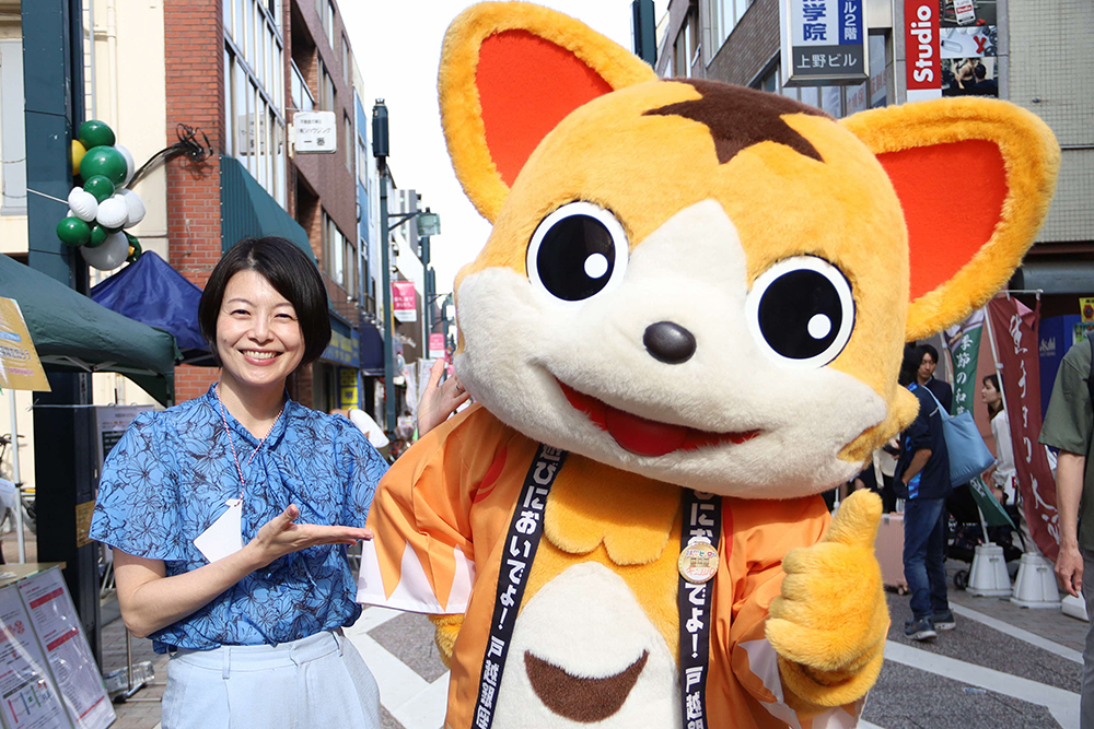 森澤区長と銀ちゃんの画像