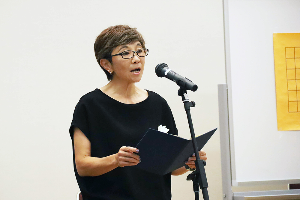 あいさつする文化観光スポーツ振興部長の画像
