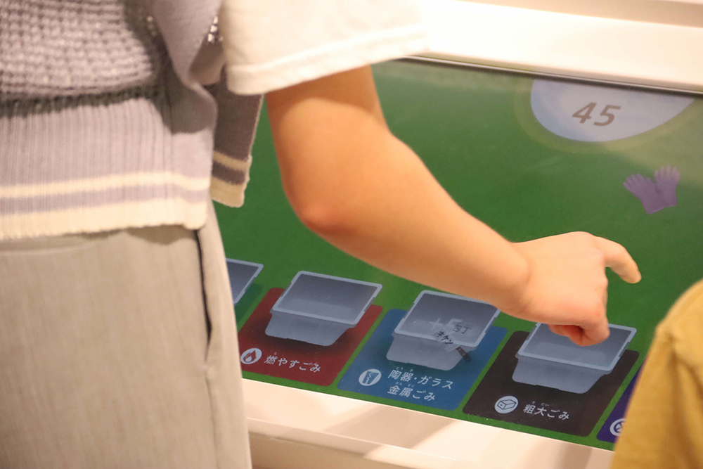 ゴミ分別タイムアタック部門での画面操作の画像