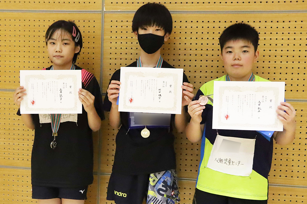 中学生の部の優勝者たちの画像