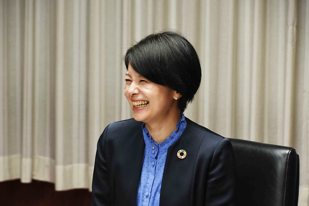 区長による慰労の写真