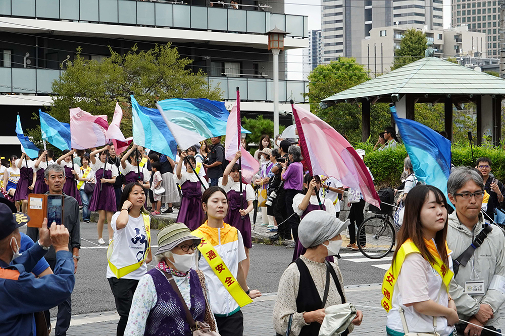 しながわ宿場まつり行列&交通安全パレードの様子