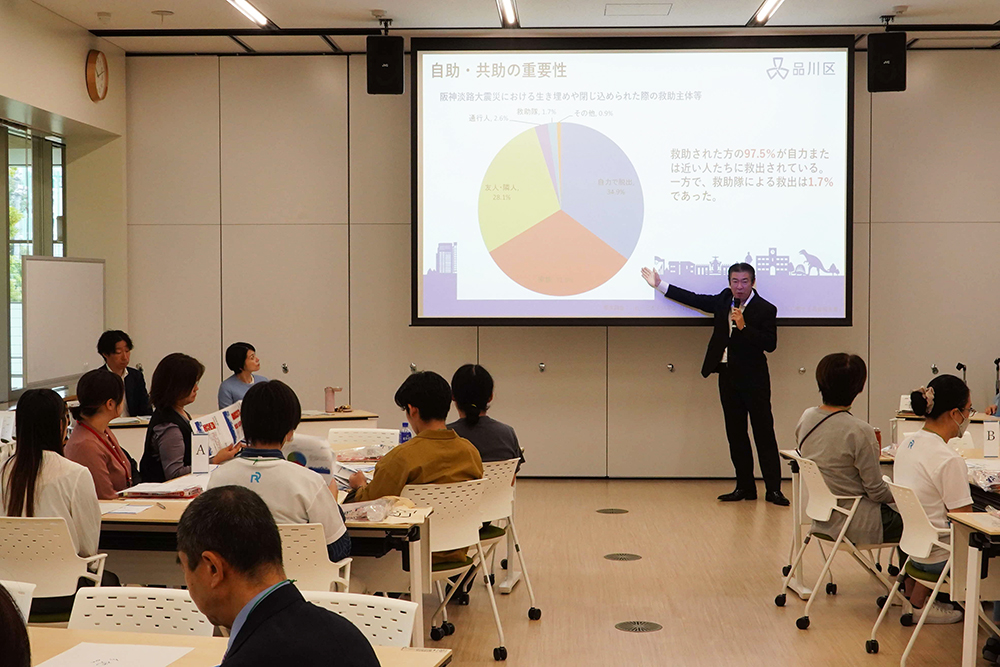 平原防災課長が説明している写真