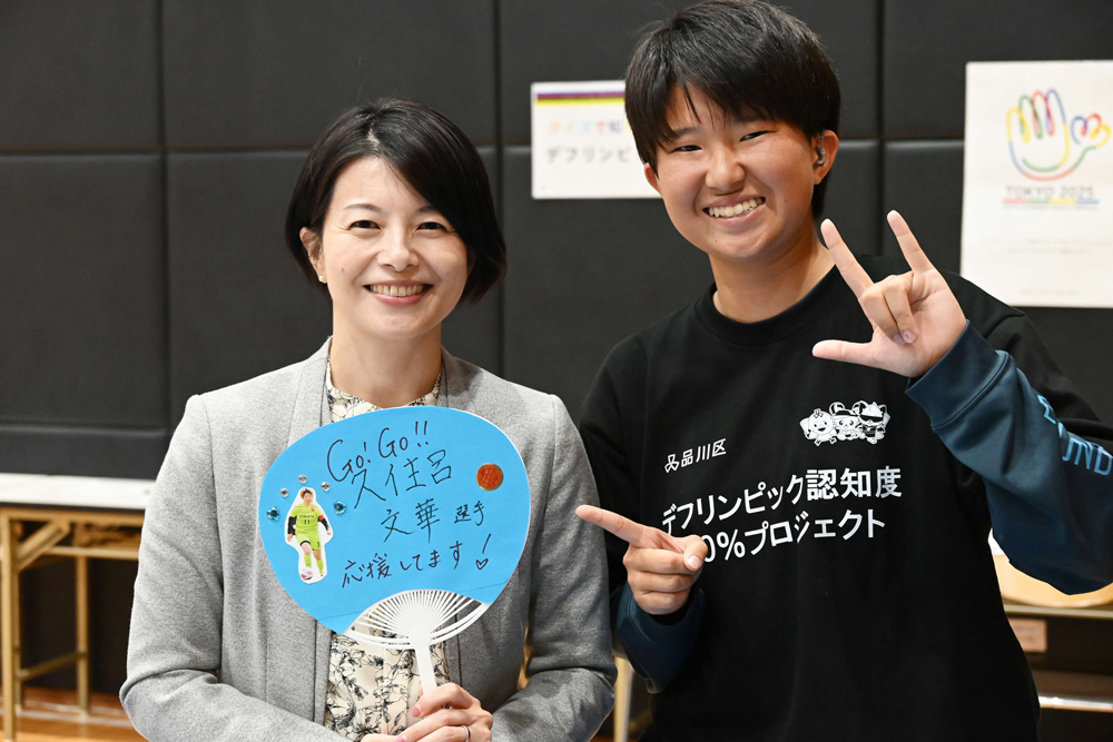 区長との記念写真