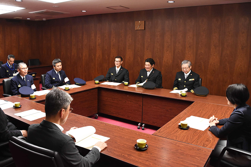 大井消防団訪問写真
