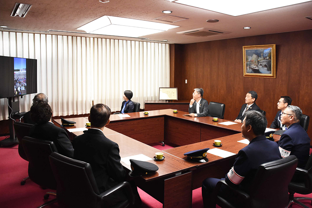 大井消防団訪問写真