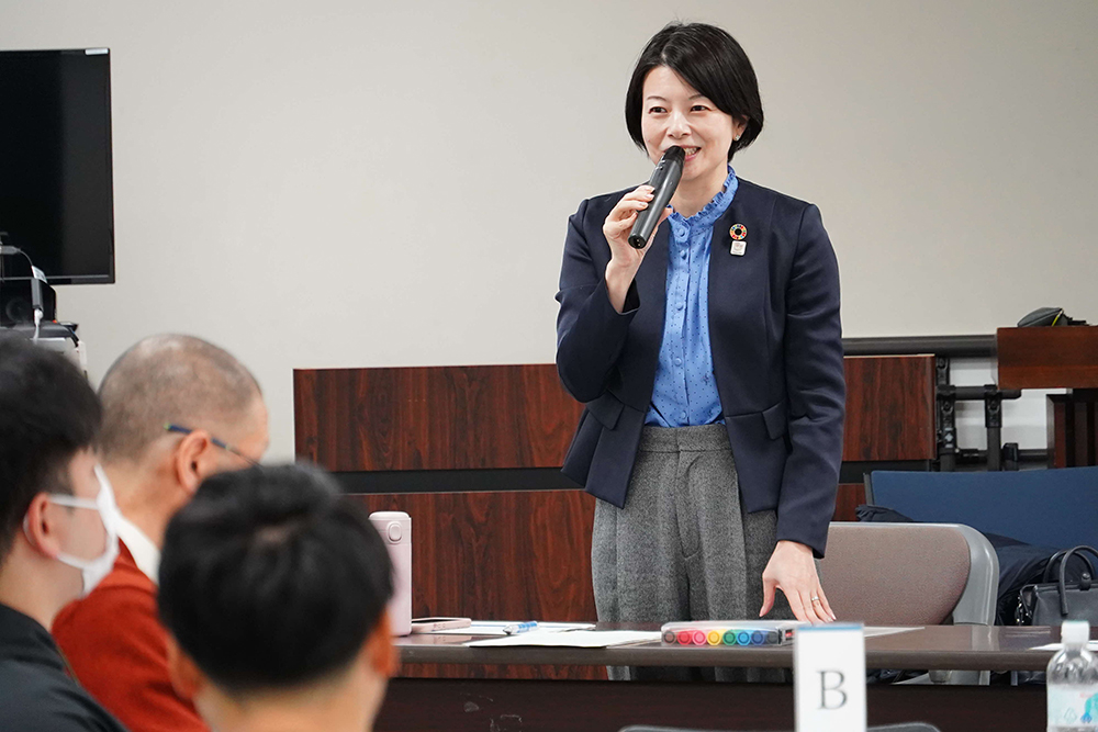 挨拶をする森澤区長の画像