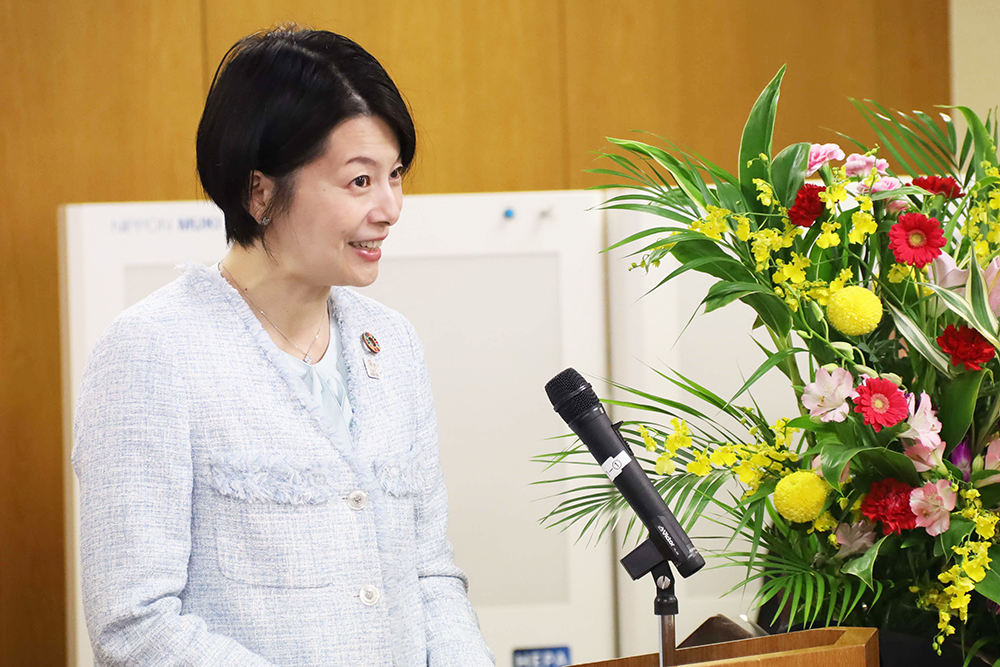 あいさつする森澤区長の画像