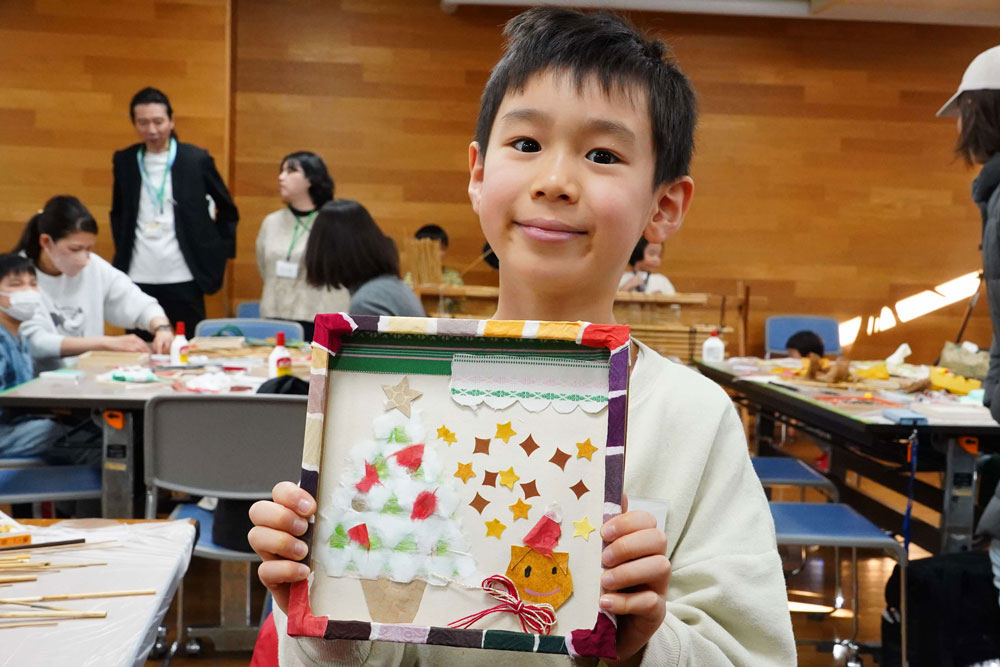 作成した作品との写真