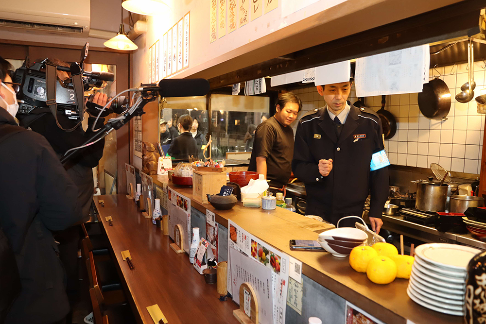 飲食店に査察へ訪れた写真