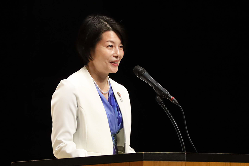 あいさつする森澤区長の画像