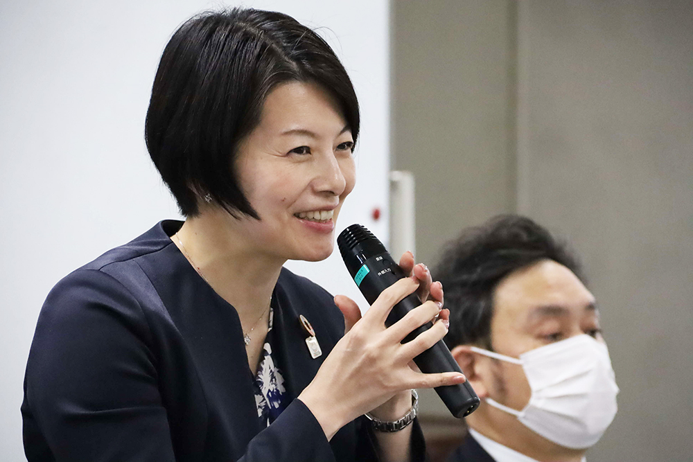 あいさつする森澤区長の画像
