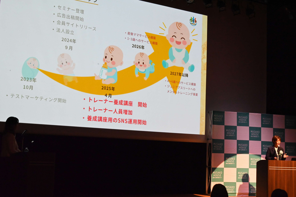 モニター越しに発表している様子の写真