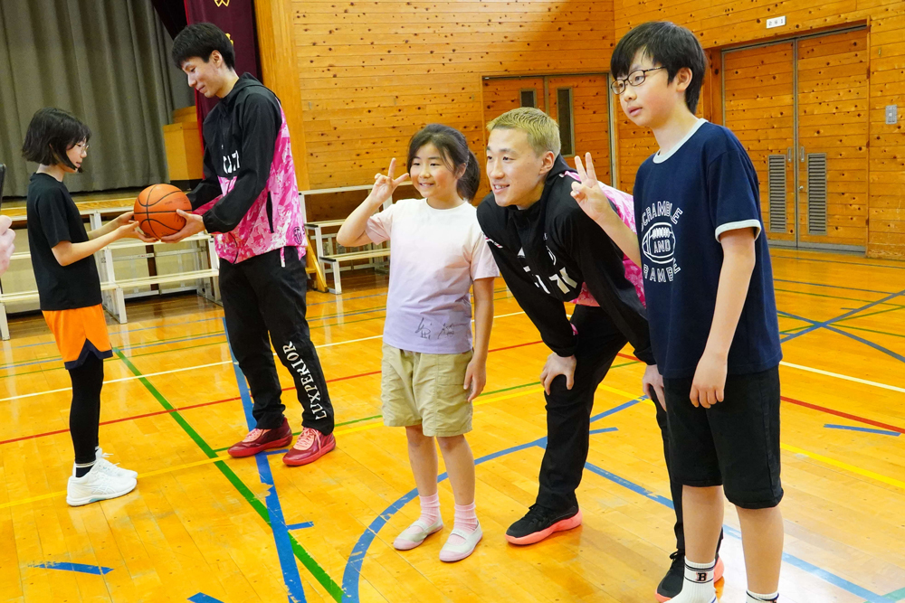 選手との記念写真