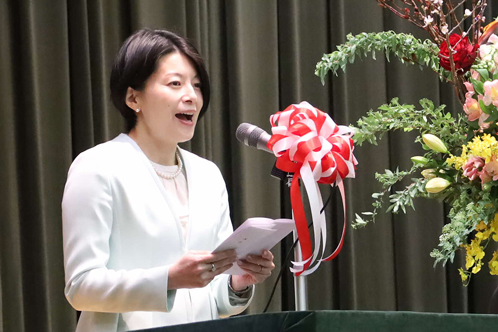 あいさつする森澤区長の画像