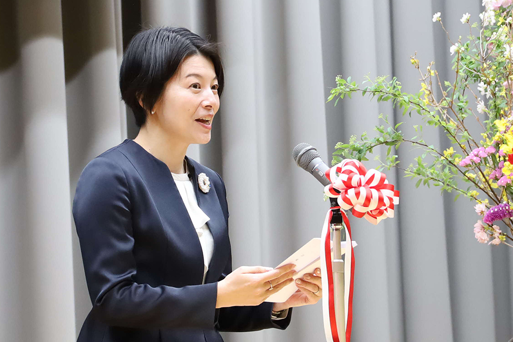 あいさつする森澤区長の画像