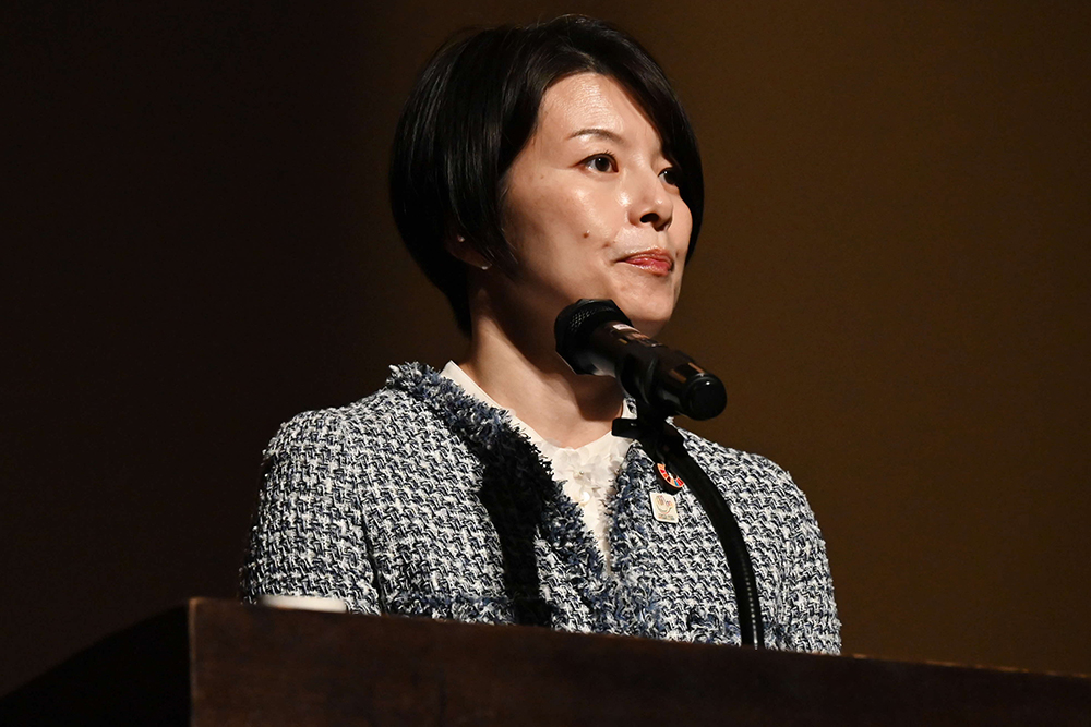 挨拶をする森澤区長の画像