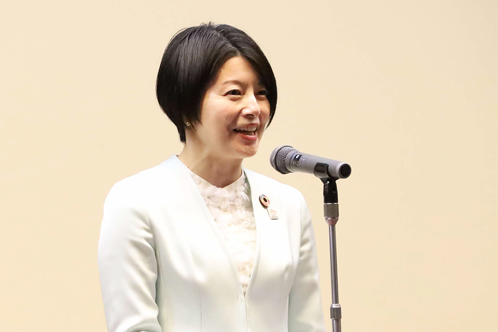 訓話する森澤区長の画像