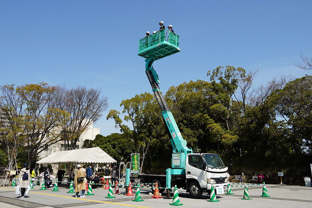 高所作業車体験の写真