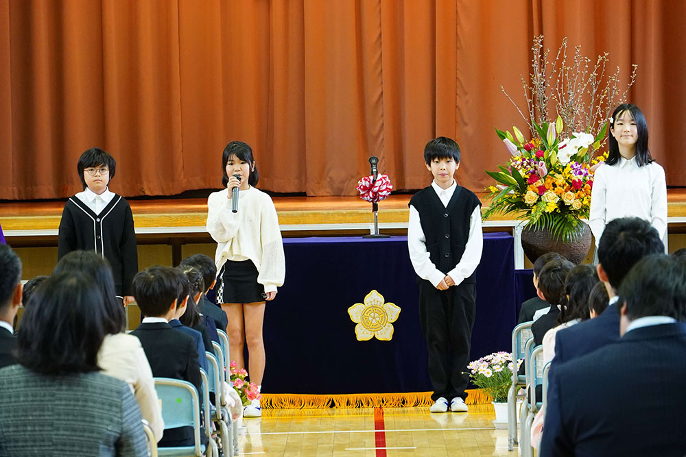 6年生代表児童挨拶の写真