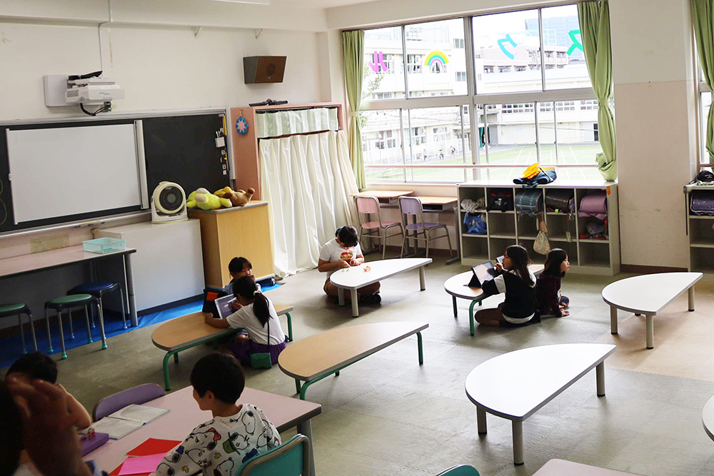 朝の児童の居場所の写真
