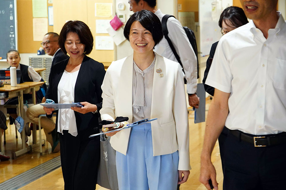区長教育長視察の写真