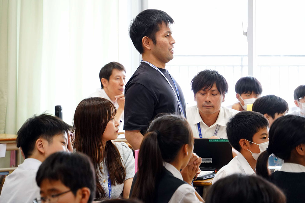 区職員からの質問の写真