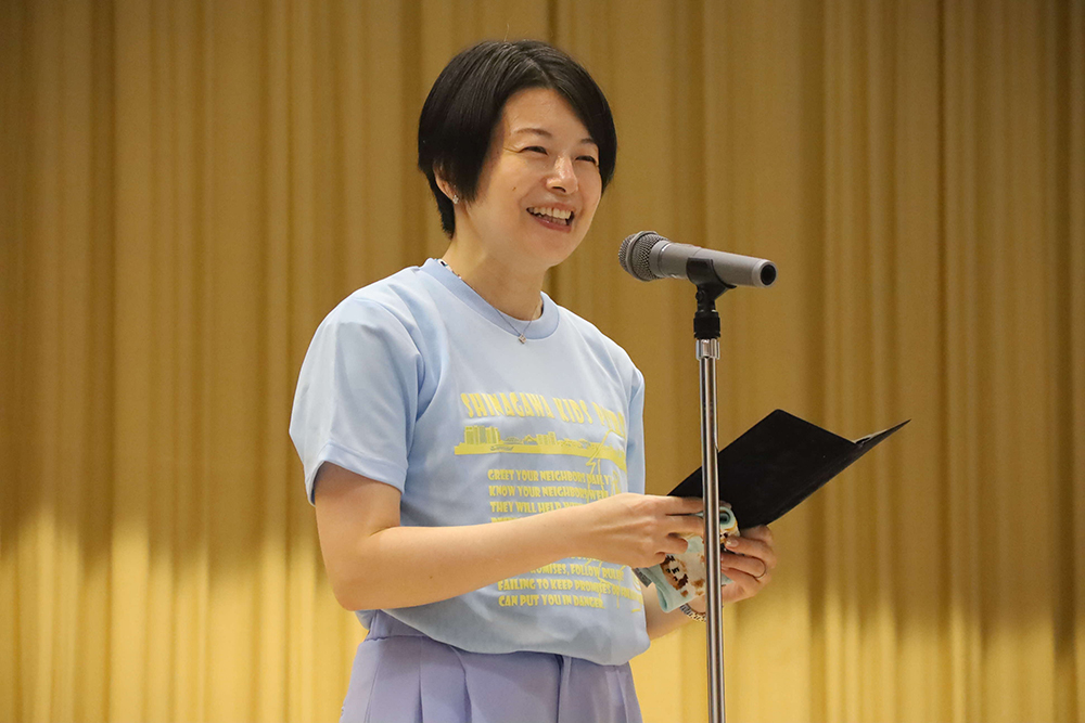 森澤区長が挨拶をしている写真