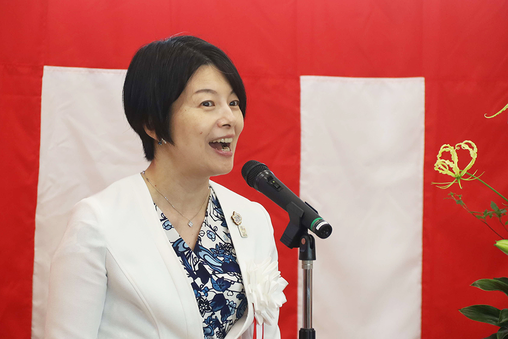あいさつする森澤区長の画像