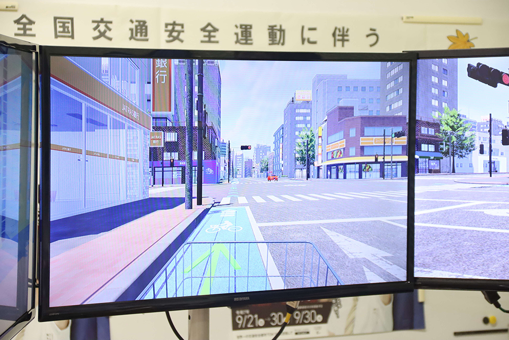 自転車シミュレーターの画面の画像