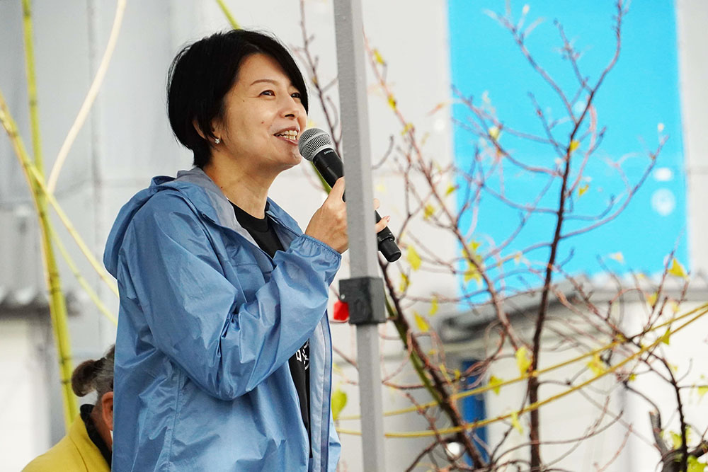 挨拶をする森澤区長の画像