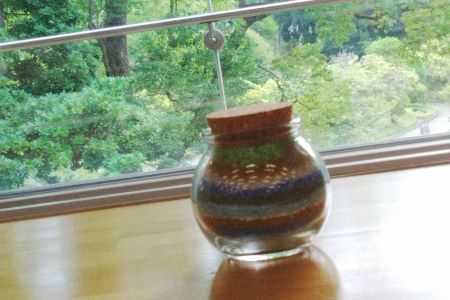 エシカルカフェ第1回_クリスタルサンドアート完成