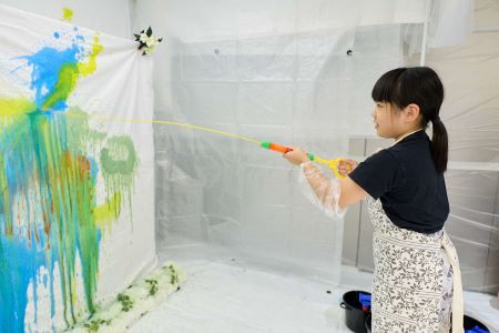 エシカルカフェ第3回_水鉄砲アート