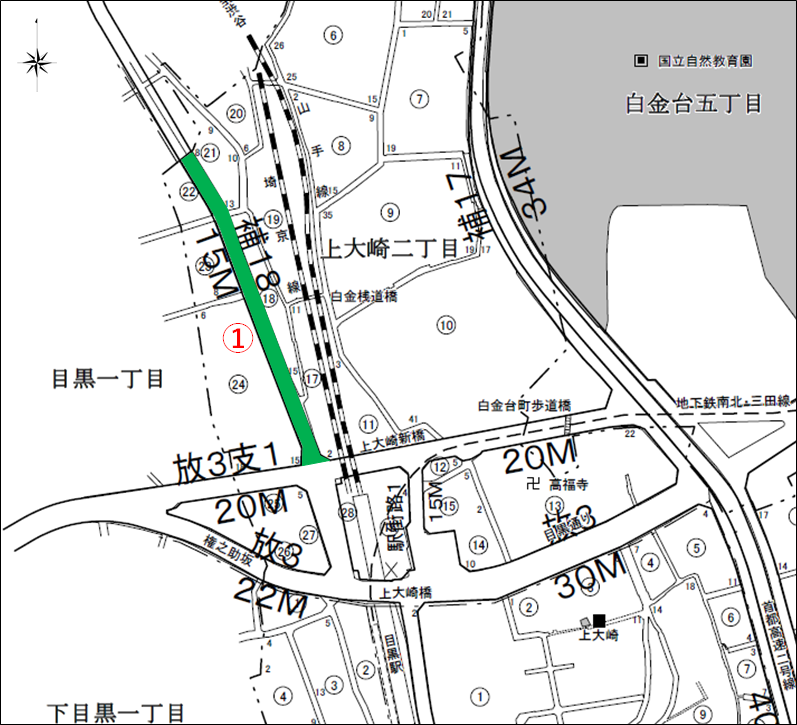 補助第18号線位置図