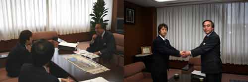 濱野(はまの)区長と吉井騎手会会長