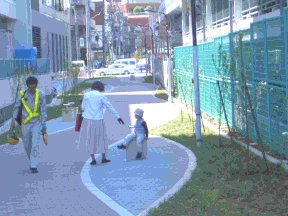 不動前駅周辺の歩道整備