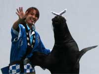 しながわ水族館　盆踊りアシカショー