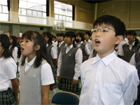 小中一貫校八潮学園落成式(校歌斉唱)2