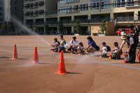 日野学園 初期消火訓練
