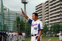 100905選手宣誓をする前年度優勝チーム　好雅堂　影山選手