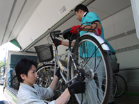 岩手県宮古市へリサイクル自転車を提供