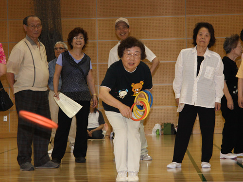 品高連輪投げ大会開催