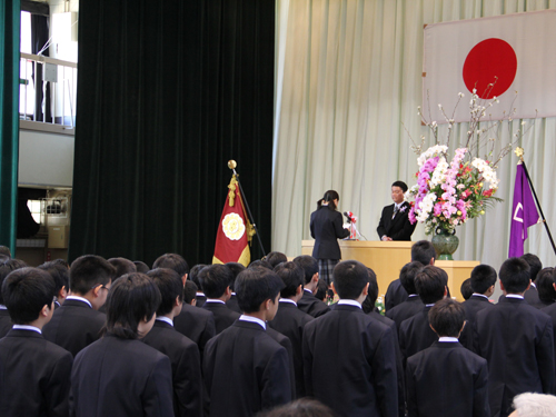 東海中学校の入学式1