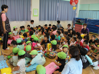 源氏前保育園で子どもたちが避難訓練9