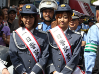 一日署長「アイドリング!!!」の菊池さんと遠藤さん