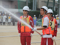 荏原第五地区の総合防災訓練に都立大崎高校の生徒が初参加8