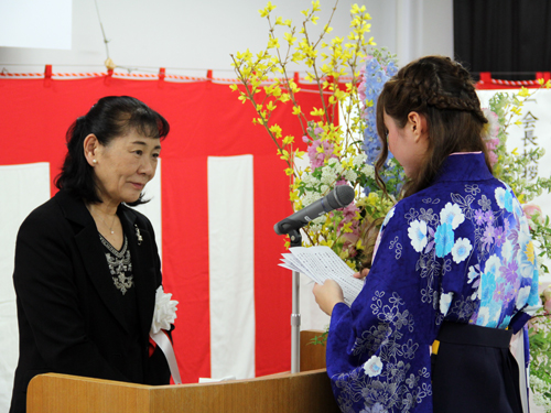 品川介護福祉専門学校卒業式1